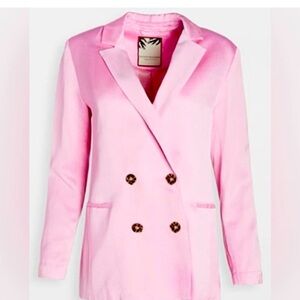 Scotch & Soda Light Pink Oversized/Boyfriend Double-Breasted Blazer